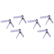 6Pièces Porte Sondes Thermomètre Acier Flexible Argenté Pour Barbecue