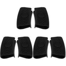 6Pièces Protections Poignées Silicone Noir Résistantes Pour Poêles