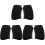 6Pièces Protections Poignées Silicone Noir Résistantes Pour Poêles 1