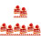 48Pièces Mini Dessert Factice Résine Rouge Décor Mini Maison 1