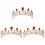 3Pièces Tiaras Baroques Dorées Pour Cérémonie 1