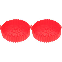 2Pièces Ensemble Silicone Rouge Accessoire Cuisson Friteuse