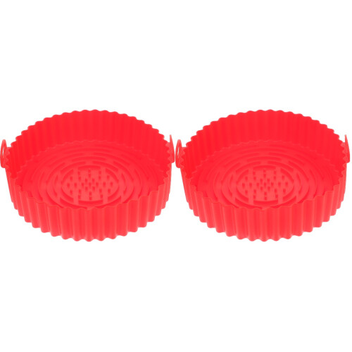 2Pièces Ensemble Silicone Rouge Accessoire Cuisson Friteuse