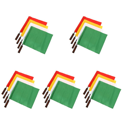 20Pièces Drapeaux Handheld Arbitre Sport Multicolores Résistants