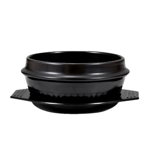 2Pièces Pot Soupe Céramique Noir Sanitaire Usage