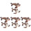 4Ensembles Ensemble Décor Animaux Simulation Plastique Coloré 1