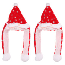 2Pièces Chapeau Rouge Oreilles Mobiles Pour Cosplay De Noël