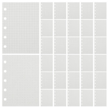 20St 5-Hole white Gevulde Voor Notitieboekje Wit