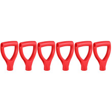 6Pièces Manche En Plastique Rouge Pour Pelle Confortable