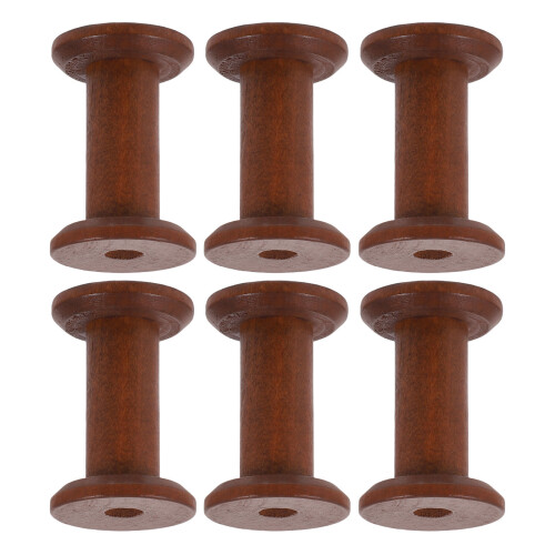 6Pièces Bois Pour Fil Artisanat Rangement Compact Daily