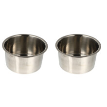 2Pièces Bol Chauffe Cire Longue Argent