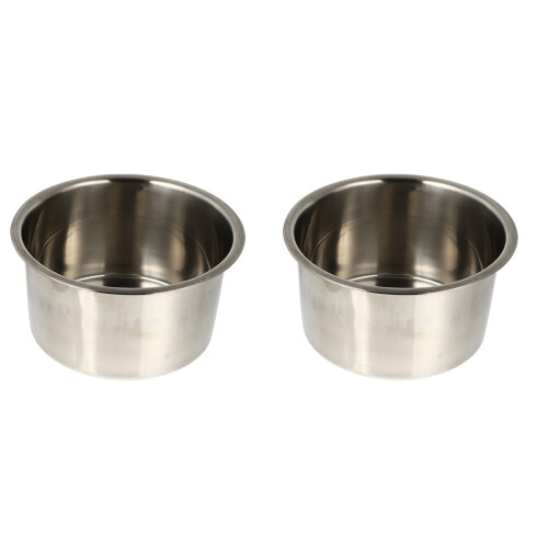 2Pièces Bol Chauffe Cire Longue Argent