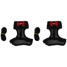 2Ensembles Accessoires Noir Pour Poule, Laisse Solides