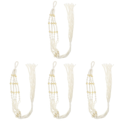 4Pièces Porte-Plantes Suspendu Macramé Design