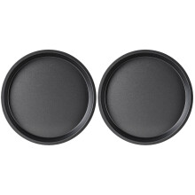 2Pièces Plateau Four Pizza Noir Acier Carbone Cuisine
