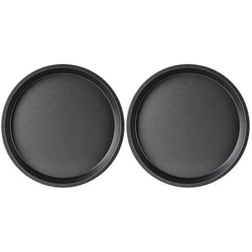 2Pièces Plateau Four Pizza Noir Acier Carbone Cuisine