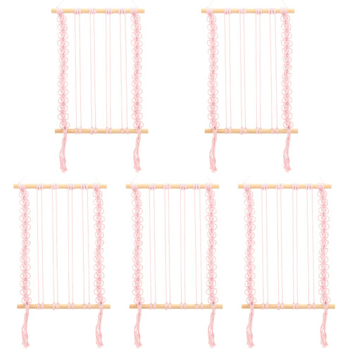 5Pièces Rangement Pince À Cheveux Macramé Rose Élégant