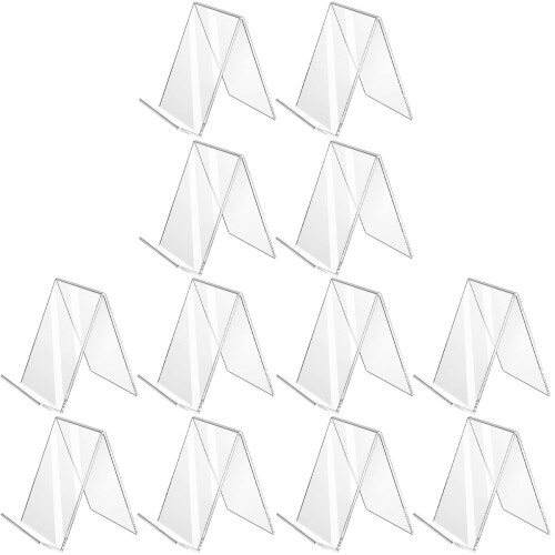 12Pièces Support Menu L-Forme Transparent Stable Pour