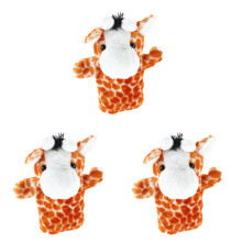 3Pièces Marionnettes En Peluche Animaux Multicolores Pour Enfants Jeu