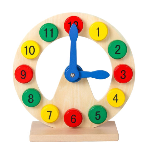 4Pièces Jouet Formes Bois Couleurs Variées