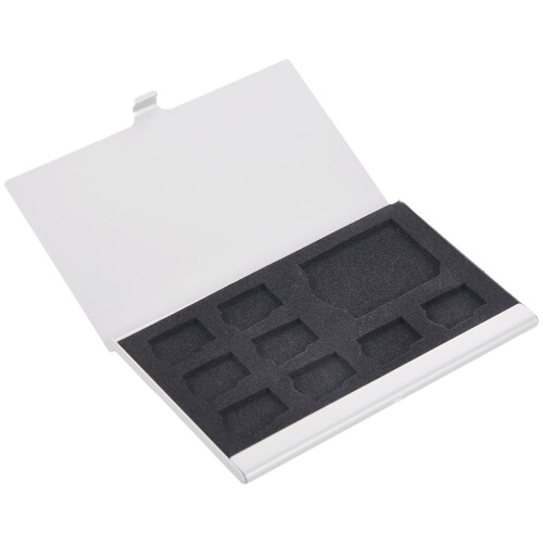 9 Micro-/ Memory Card Storage Holder Box Protector Metal Cases 8 TF&1