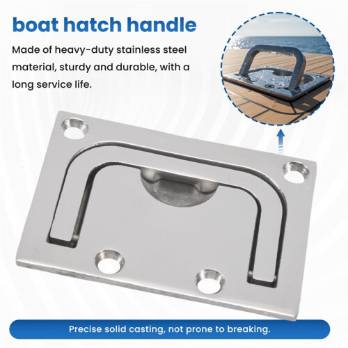 Stainless Steel 316 Flush Lift Ring Hatch Pull Handle Locker Cabinet Boat Marine Hardware 1