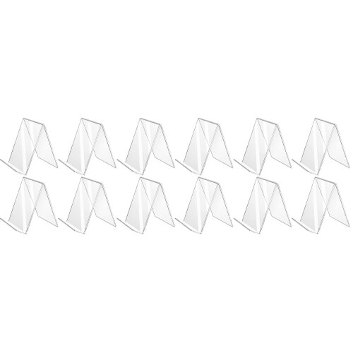 12Pièces Support Menu L-Forme Transparent Stable Pour 2