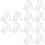 12Pièces Support Menu L-Forme Transparent Stable Pour 5
