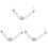 3Pièces Collier Perle 4 Rangées Rose Ajustable 1
