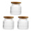 3Pièces Boîtes Stockage Verre Transparent Élégant 1