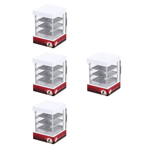 4Pièces Mini Vitrine Plastique Blanche Pour Boutique Miniature