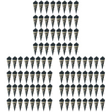 300Pièces Boîtes Cadeaux Kraft Noir Cônes DIY Décor Table