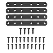 4 PCS Flat Straight Bracket Stainless Steel Mending Plate for Wood Metal Repair Joining Bracket for Furniture Wooden