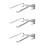 3Pièces Support Portable Alliage Argent À Surface Antidérapante Solide 6