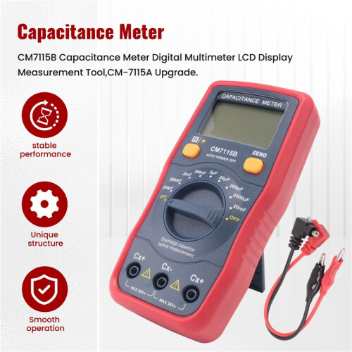 CM7115B Capacitance Meter Digital Multimeter LCD Display Measurement Tool,CM-7115A Upgrade 2