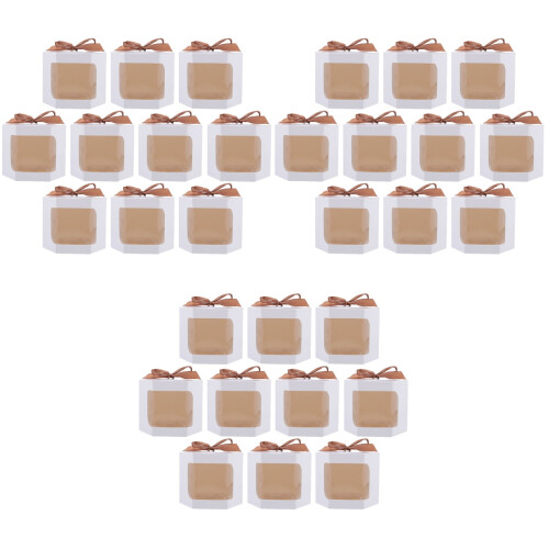 30Pièces Boîtes Cadeaux Avec Nœud Pour Déco Cadeaux 2