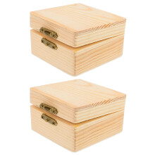 4Pièces En Bois Beige Pour Stockage Et Artisanat
