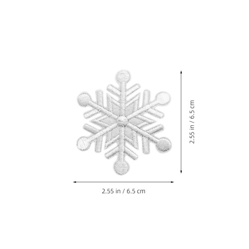 30Pièces Patchs Brodés Flocon Neige En Pour DIY 1