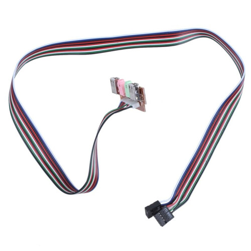 PC Computer USB Port Audio Headset Microphone Cable Support Front Panel 2