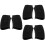 6Pièces Protections Poignées Silicone Noir Résistantes Pour Poêles 5