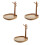 3Pièces Organiseur Bois Clair Décorations Bijoux 3