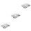 3Pièces Plateau Repas Inox 4 Compartiments 5