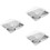 3Pièces Plateau Repas Inox 4 Compartiments 6