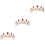 3Pièces Tiaras Baroques Dorées Pour Cérémonie 4