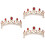 3Pièces Tiaras Baroques Dorées Pour Cérémonie 5