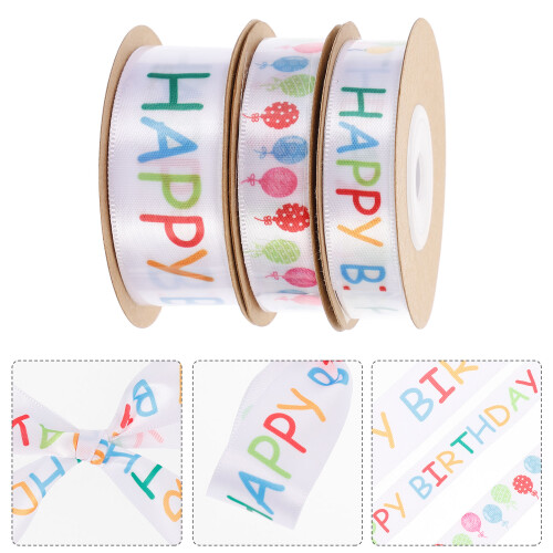6Rouleaux Décoratifs Birthday DIY En Polyester 2