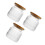 3Pièces Boîtes Stockage Verre Transparent Élégant 5