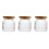 3Pièces Boîtes Stockage Verre Transparent Élégant 7
