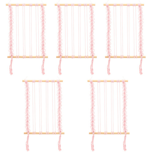 5Pièces Rangement Pince À Cheveux Macramé Rose Élégant 1