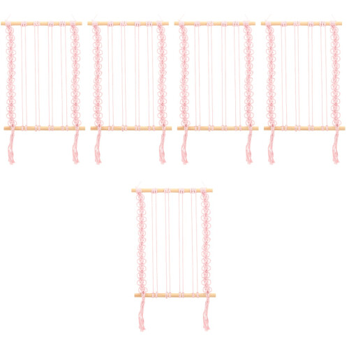 5Pièces Rangement Pince À Cheveux Macramé Rose Élégant 2